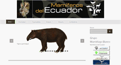 Desktop Screenshot of mamiferosdelecuador.com