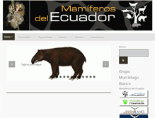 Tablet Screenshot of mamiferosdelecuador.com